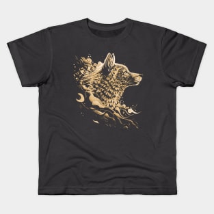 The Majestic Wolf Design Kids T-Shirt